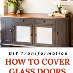 How To Cover Glass Cabinet Doors